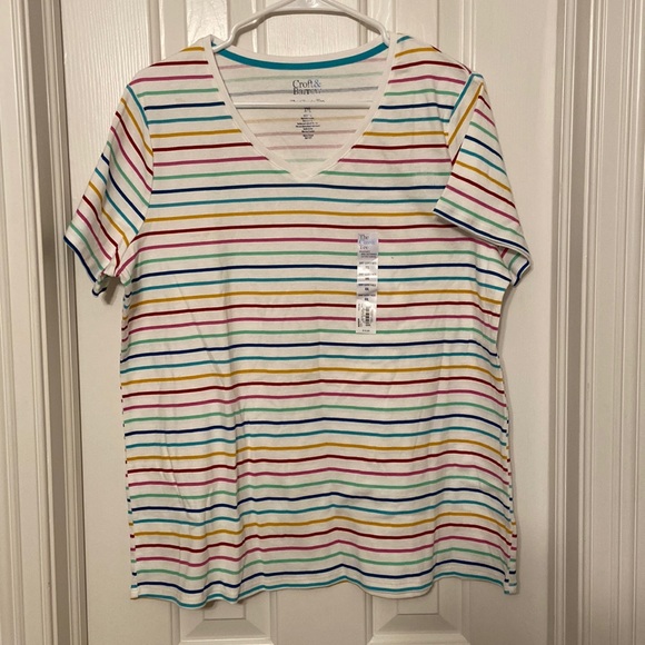 Croft and Barrow Short Sleeve VNeck - Picture 1 of 4